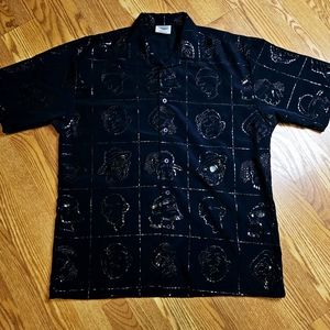 Buda Bean Rare Low Rider Homies Shirt Embroidered Figures Button Up Size XL